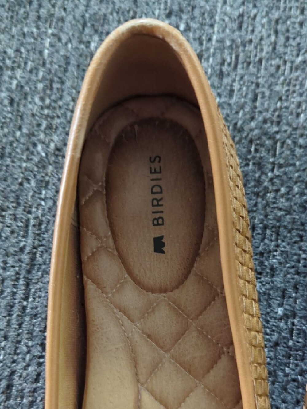 Birdies Tan Woven Pointed-Toe Flats with Bow - Picture 4 of 8